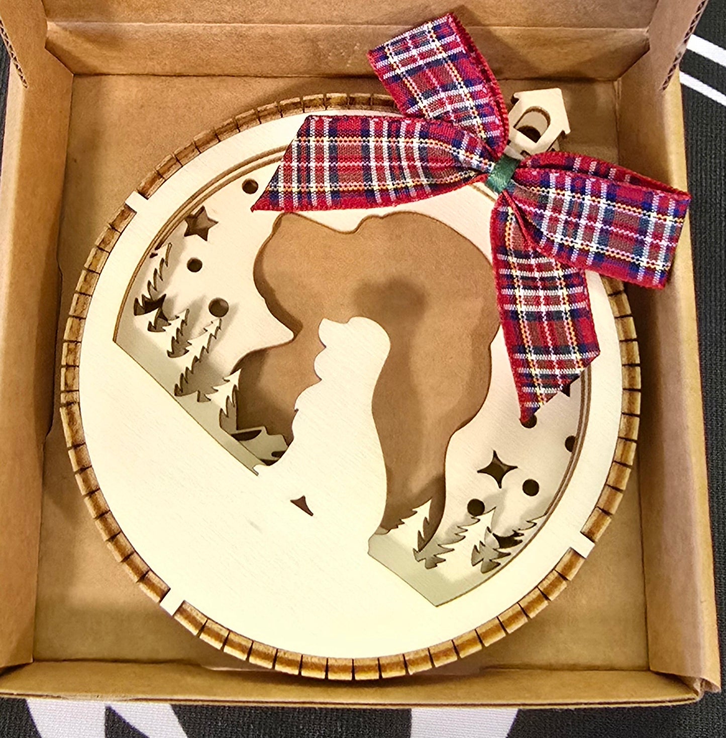 WOODEN DOG BAUBLES