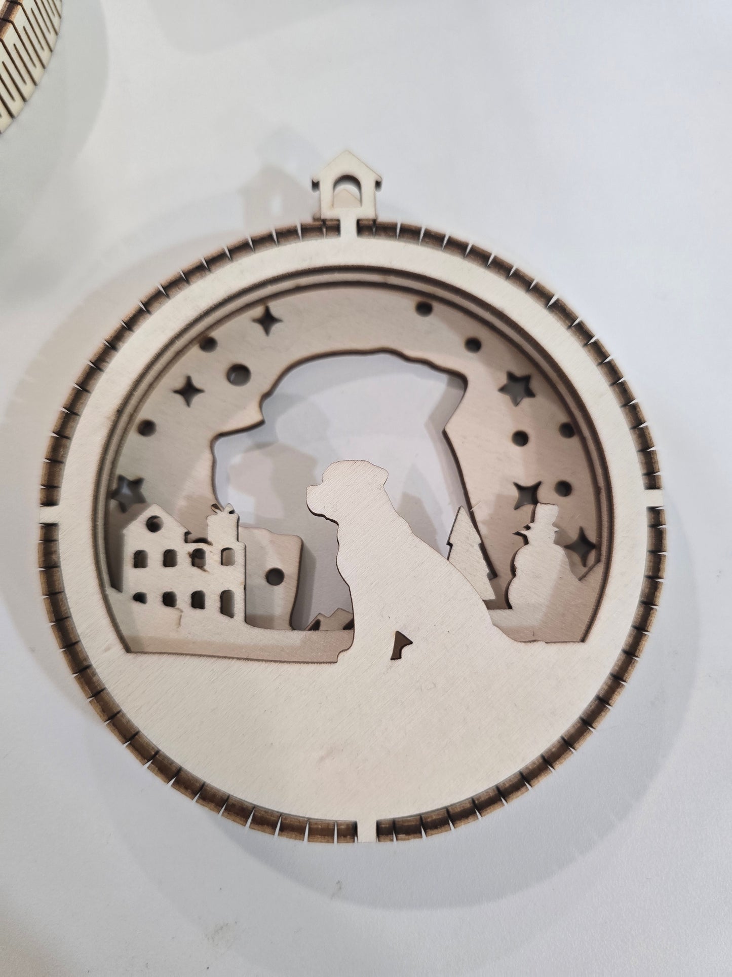 WOODEN DOG BAUBLES