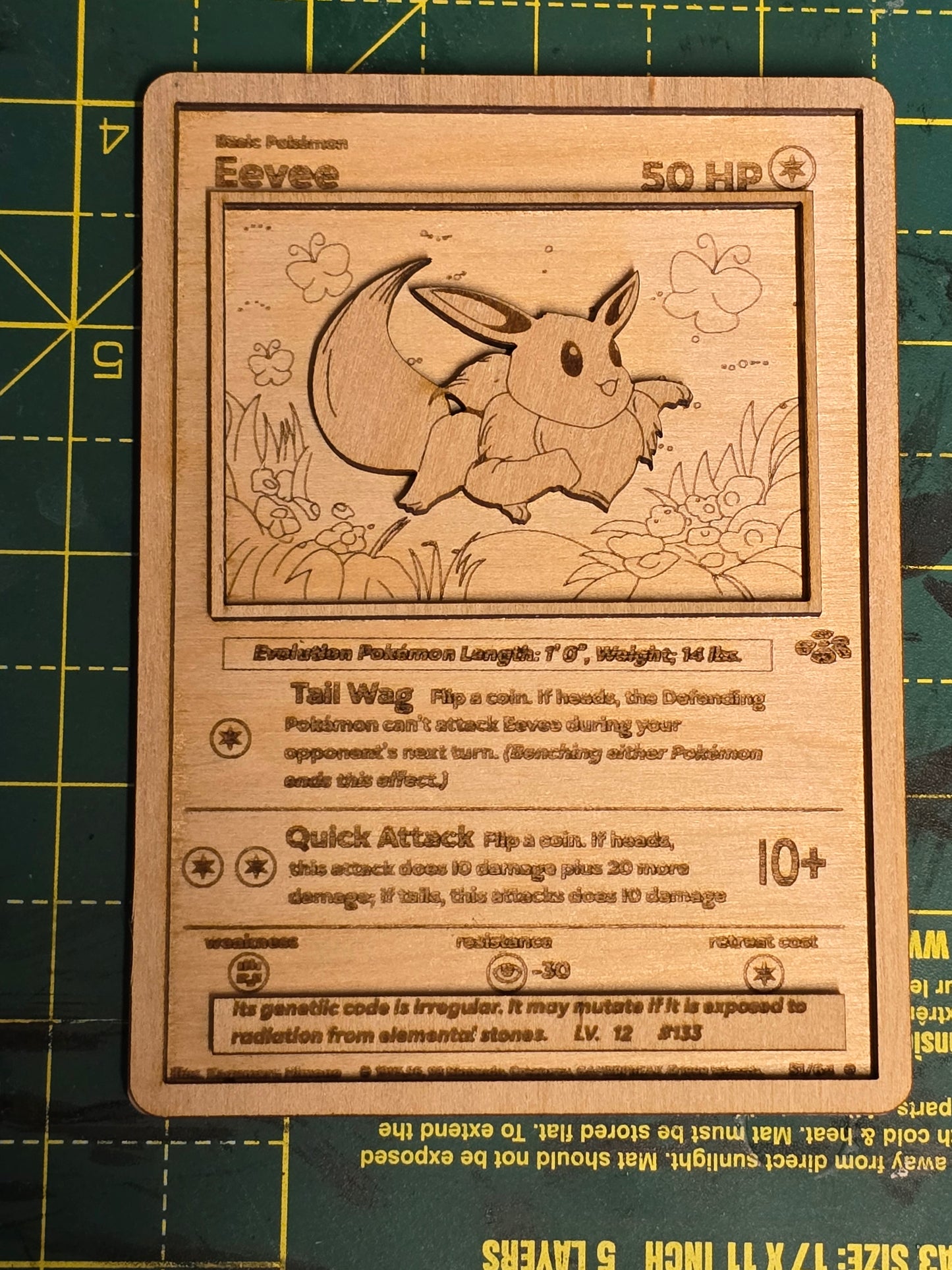 Wooden Pokémon Cards