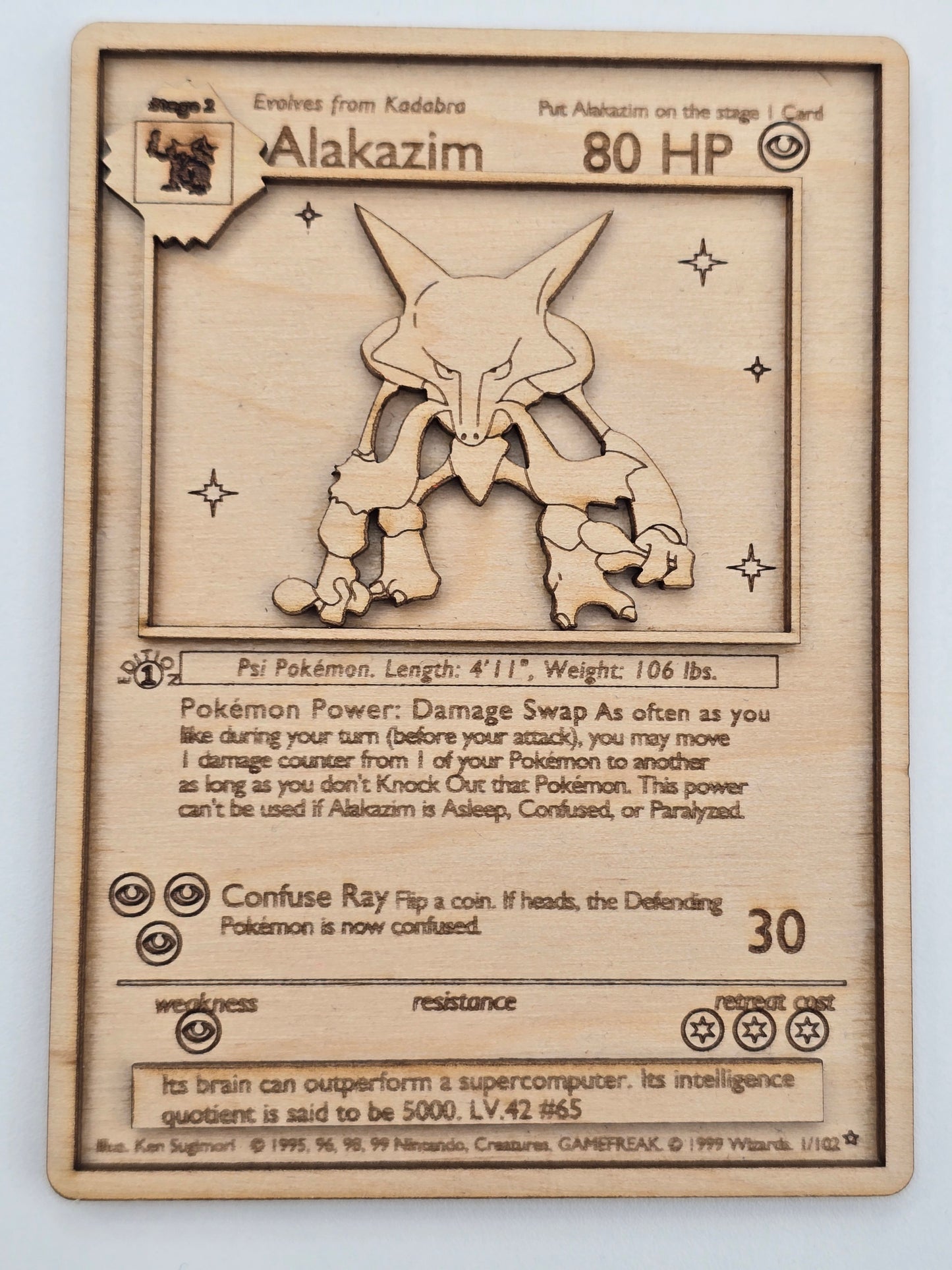 Wooden Pokémon Cards