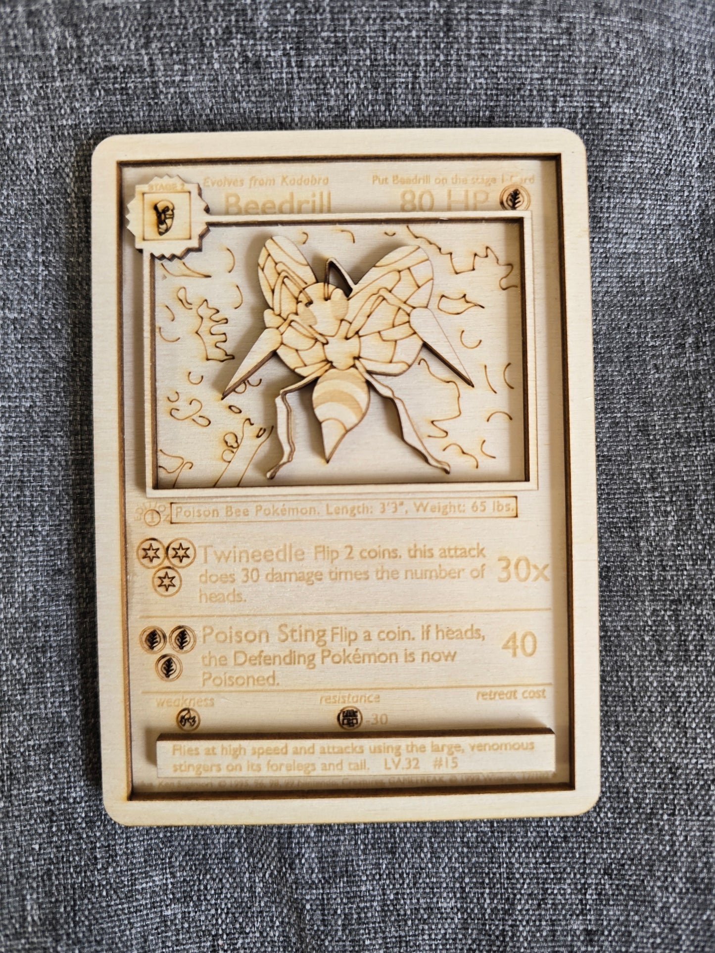 Wooden Pokémon Cards
