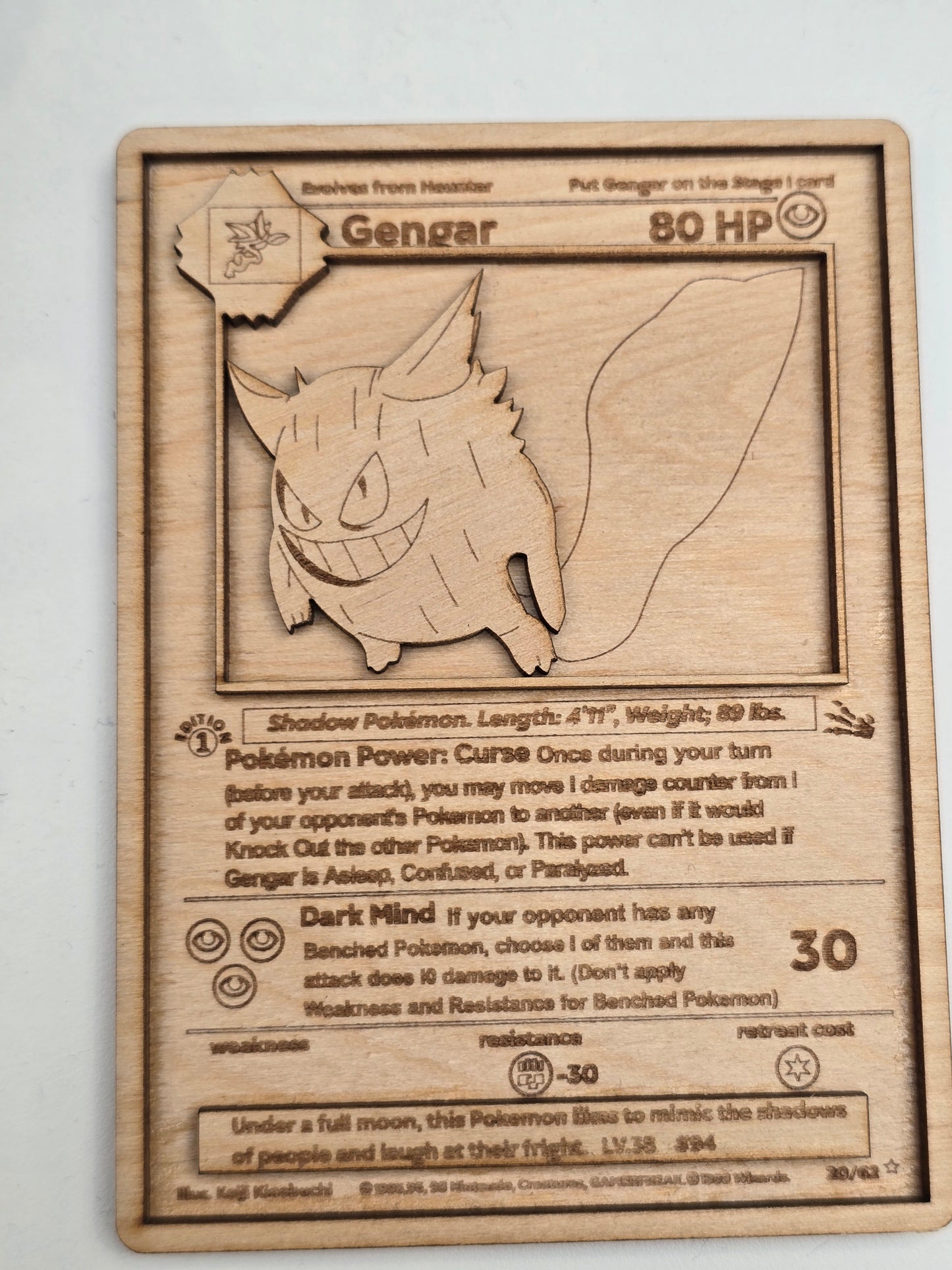 Wooden Pokémon Cards
