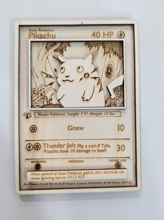 Wooden Pokémon Cards