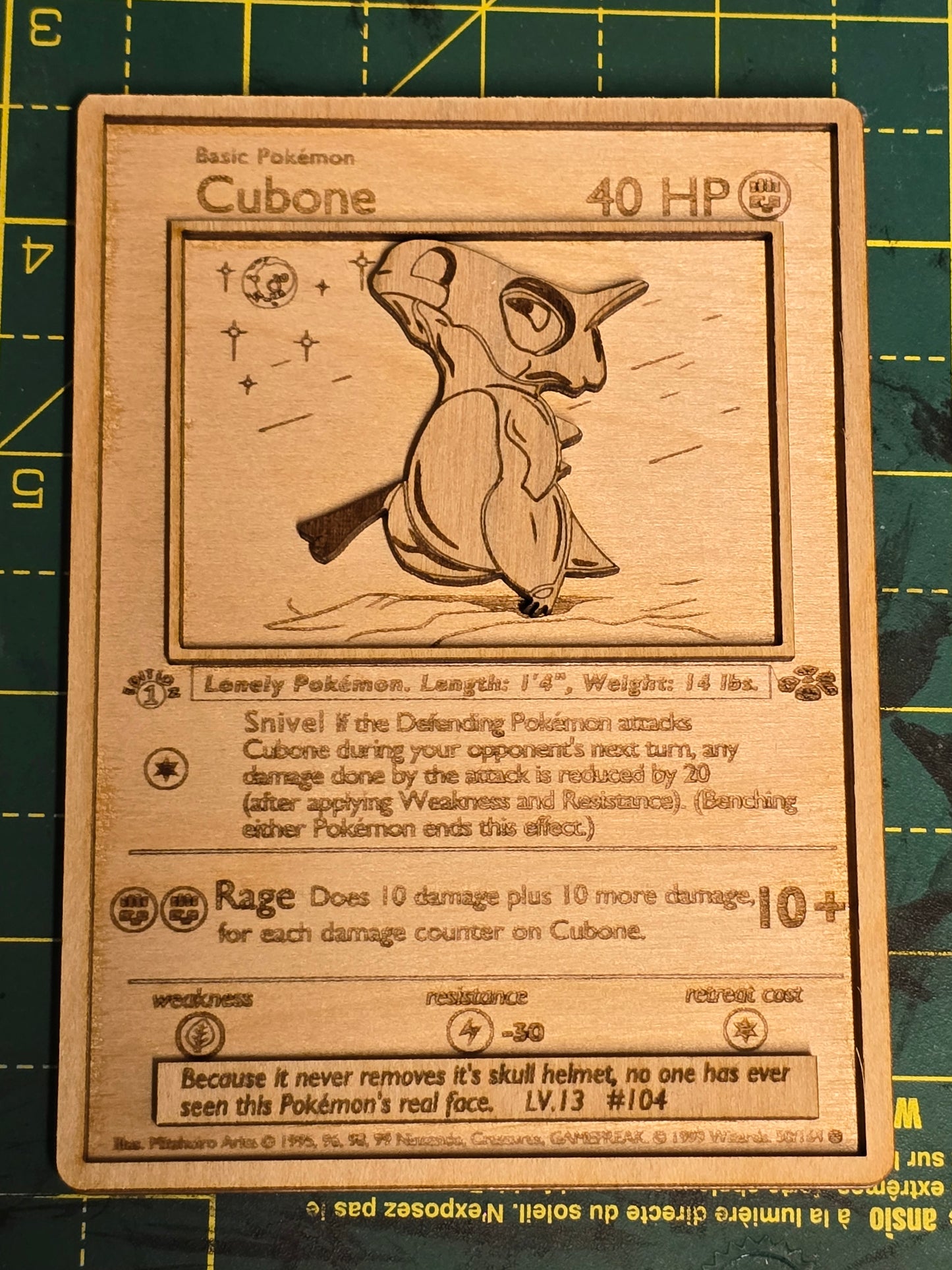 Wooden Pokémon Cards